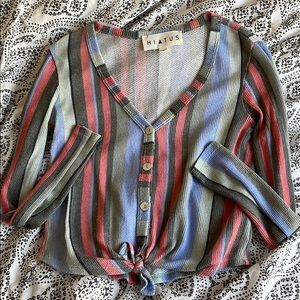 Striped long-sleeve tee